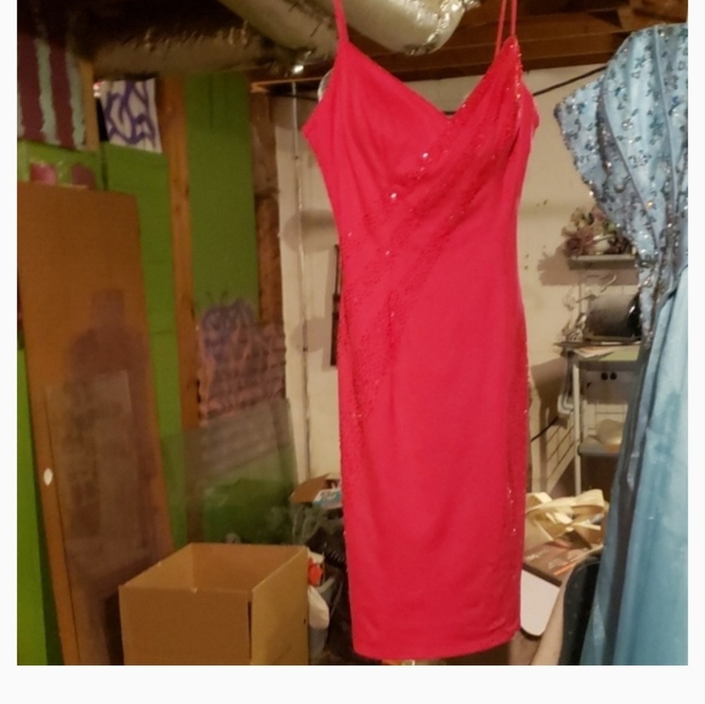 Pink sexy cocktail dress